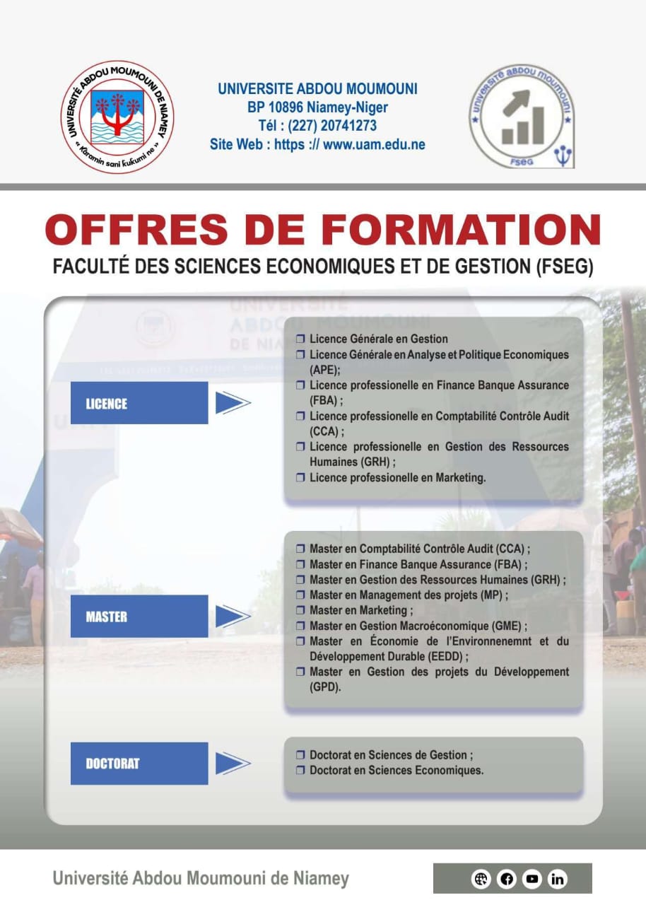 Offres de formation FSEG