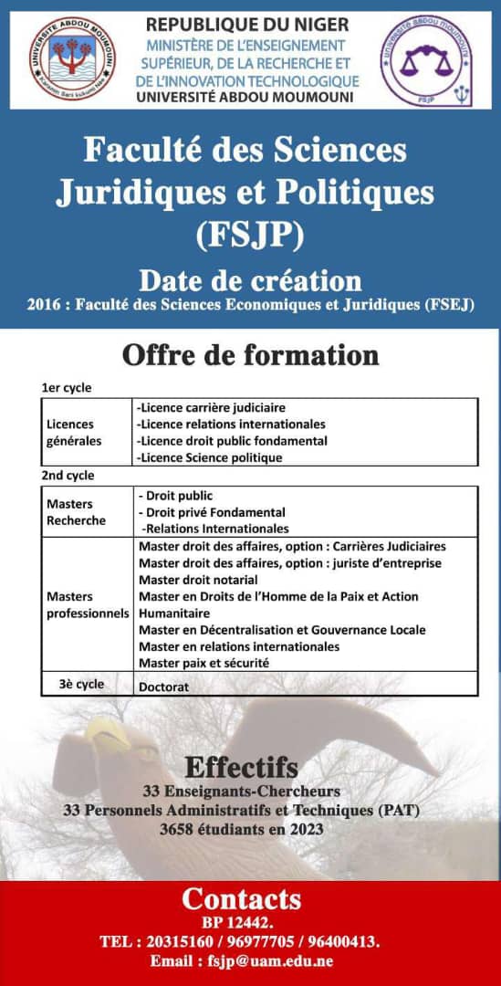 Faculté des Sciences Juridiques et Politiques